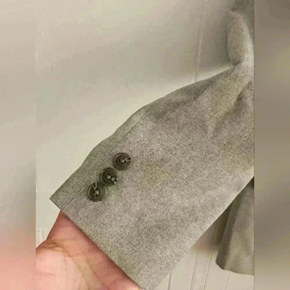 Nautica Gray Single Breasted Fully Lined Blazer Size 18 90s Business Casual EUC - Picture 4 of 15